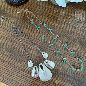 Necklaces bundle of 2 metal and beads Banana Republic and Erica Lyons